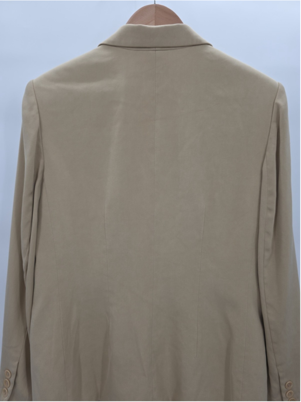 Vintage Talbots Pure Silk Blazer Size 12 Beige Old Money Quiet Luxury - Picture 13 of 16